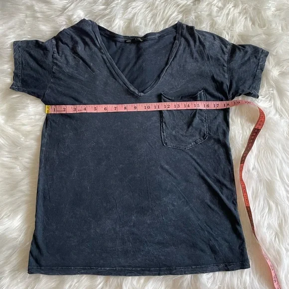 Truly Madly Deeply | XS Women’s Black T-Shirt with White Wash Design and Pocket - Picture 7 of 9